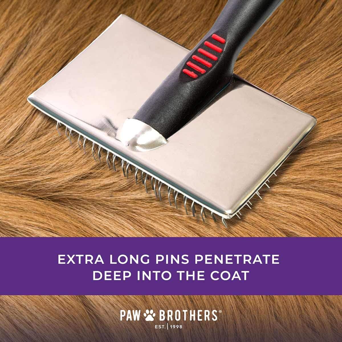 Paw Brothers Professional Grade Extra Long Slicker Brush - Extra Long Hard Pin - image 4