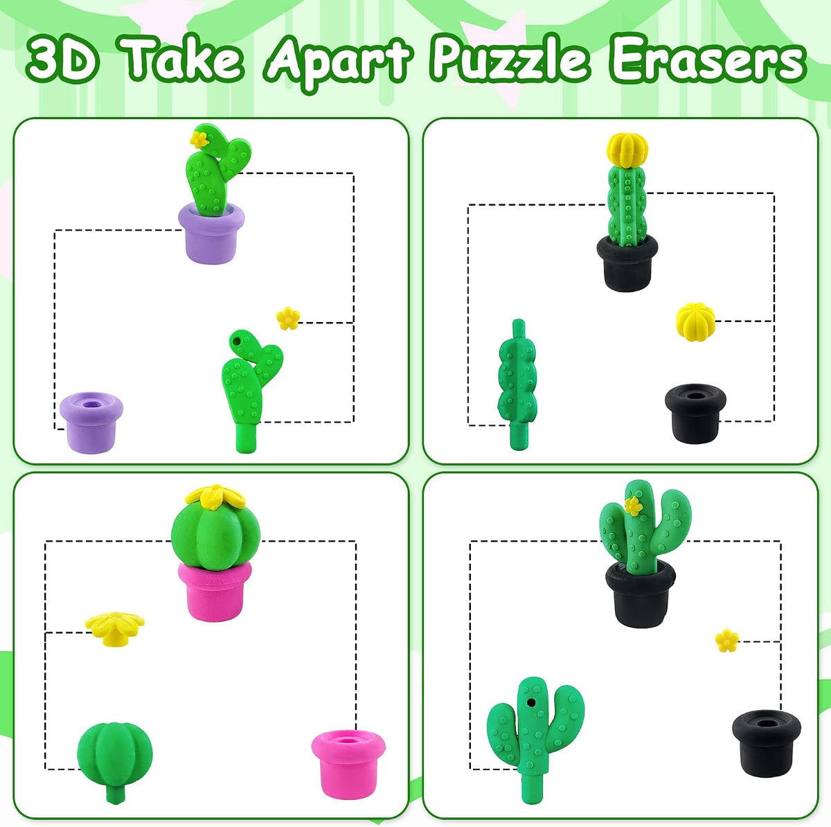 Satomoto musical puzzle erasers shaped like guitars, pianos, violins and gramophones - view 11