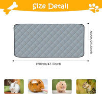 2 Pack Guinea Pig Cage Liners Washable Guinea Pig Bedding Waterproof | Super Absorbent | Non Slip | Reusable Guinea Pig Pee Pads for Small Animals Rabbit Hamster Rat - for Midwest 48" x 24"