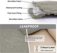 Easy-Going 100% Waterproof Dog Bed Cover Reversible Leak Proof Couch - Beige/Beige / 30x70 Inch - image 3