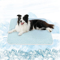 MICROCOSMOS Dog Sleeping Pad & Pet Cooling Mat - 36" x 36" / BlueWhite