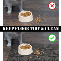 Dog Food Mats for Floors Absorbent, Pet Cat Food Mat - S(12"×20") / 01-Dark Grey - image 2