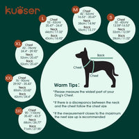 Kuoser Large Dog Coat, Fleece Lined Dog Winter Jacket with Harness Hole, L – Essentials for Dogs - Xxx-large (Chest: 35.43" - 43.3") / A-Forest Green - image 3