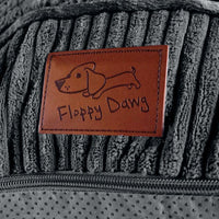 Floppy Dawg Universal Round Dog Bed Replacement Cover. Removable - Large Gray with Gray Top - image 2