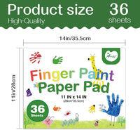 AROIC finger paint paper pad with 36 white heavy-weight sheets, 11 x 14 inches - view 4