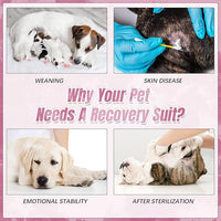 Kuoser Dog Surgery Recovery Suit, Anti Licking Pet Surgical Suit for Dogs Male Neuter, Female Dog Surgery Suit for Spay Subsititute E-Collar Cone, Dogs Body Suits After Surgery Pink Tie Dye XS
