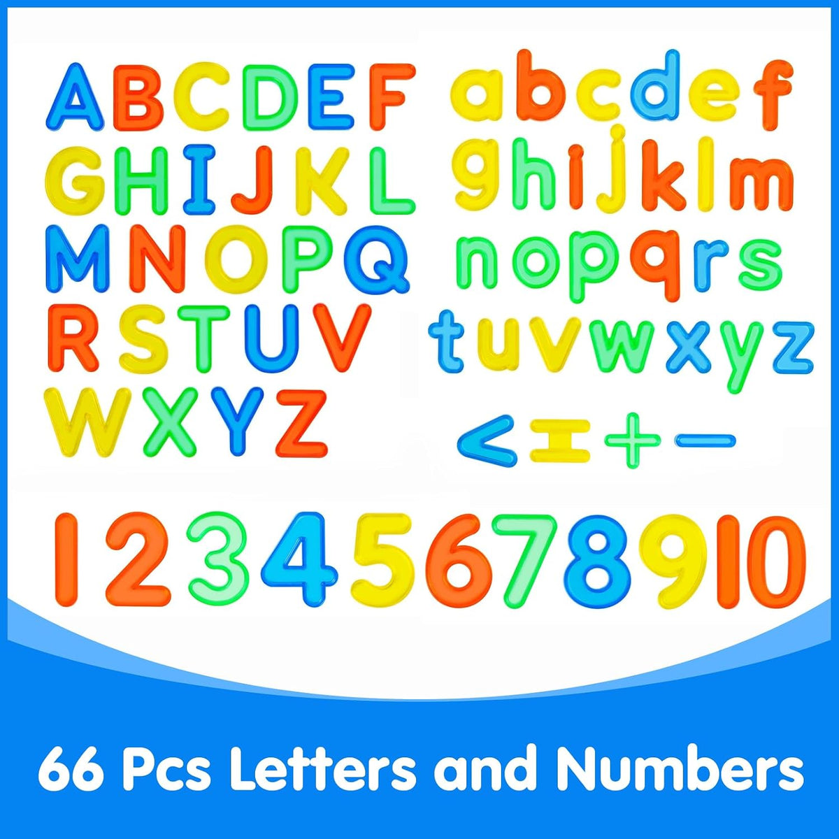 66 Pcs Translucent Letters and Numbers, Light Table Toys - Letters and Numbers - image 4