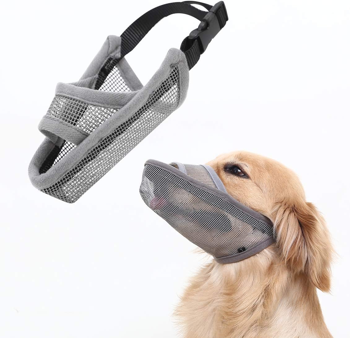 Crazy Felix Dog Muzzle Anti Eating for Small Medium Large Dogs - Grey / M