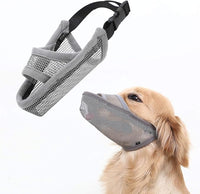 Crazy Felix Nylon Dog Muzzle for Small Medium Large Dogs Poodle Labrador Golden Retriever Doberman, Air Mesh Breathable and Drinkable Pet Mouth Guard for Anti-Biting Chewing Scavenging(XL, Grey)