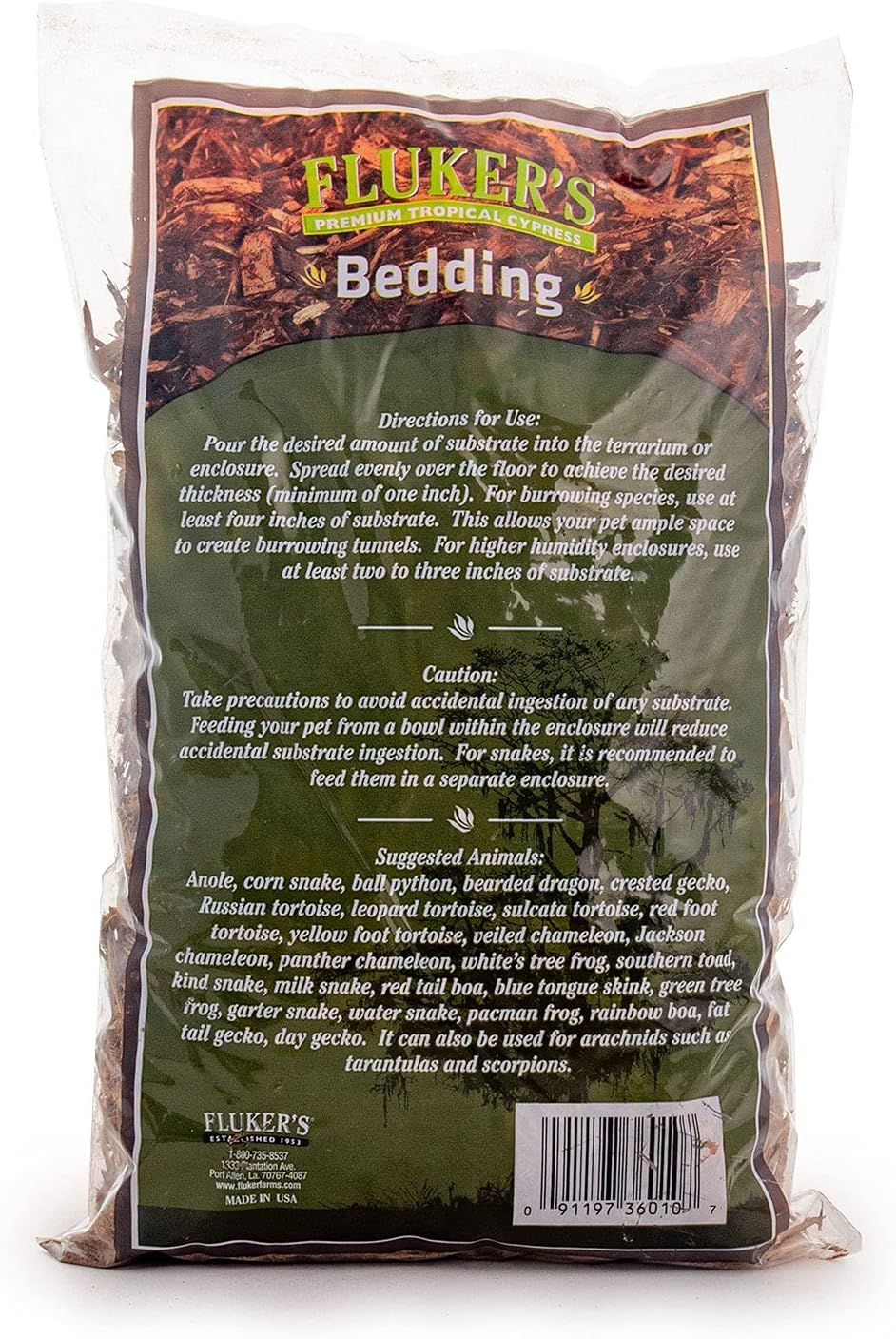 Fluker's Premium Tropical Cypress Bedding for Reptiles - 5-Quart - image 3