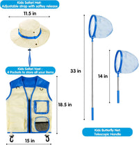 INNOCHEER Kids Explorer Kit & Bug Catcher Kit & Safari Costume Kit - Blue - image 4