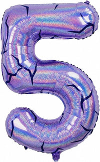 40'' Purple K-pop Number 5 Balloon for Girl 5th Birthday Party - Purple / Number 5 - XXL