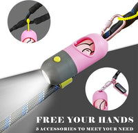 Dog Poop Bag Holder Dispenser with LED Flashlight – Essentials for Dogs - Pink - image 2