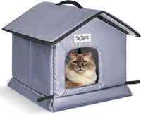 Tailtastic Weather Outdoor Cat House - GREY / S