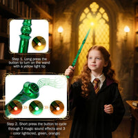 Light Up Magic Wizard Wand with Sounds & 4 Color Lights Illuminating - Green - image 3