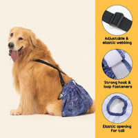 Avont 3 Pack Washable Female Dog Diaper with Suspender-Mixed Patern L – Essentials for Dogs - Mixed Pattern - Flag/Plaid/Jean / L - image 3