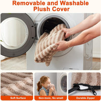 Large Pet Heating Pad, Adjustable Temperature with Timer - Beige / M (28'' x 20'') - image 3