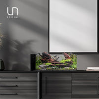 Ultum Nature Systems Dual AIO - Freshwater/Saltwater Compatible All in One Rimless Tank with Triple Chamber Filtration System, Integrated Filter Aquarium w/Leveling Mat - 21 Gallon, 90LA, Black