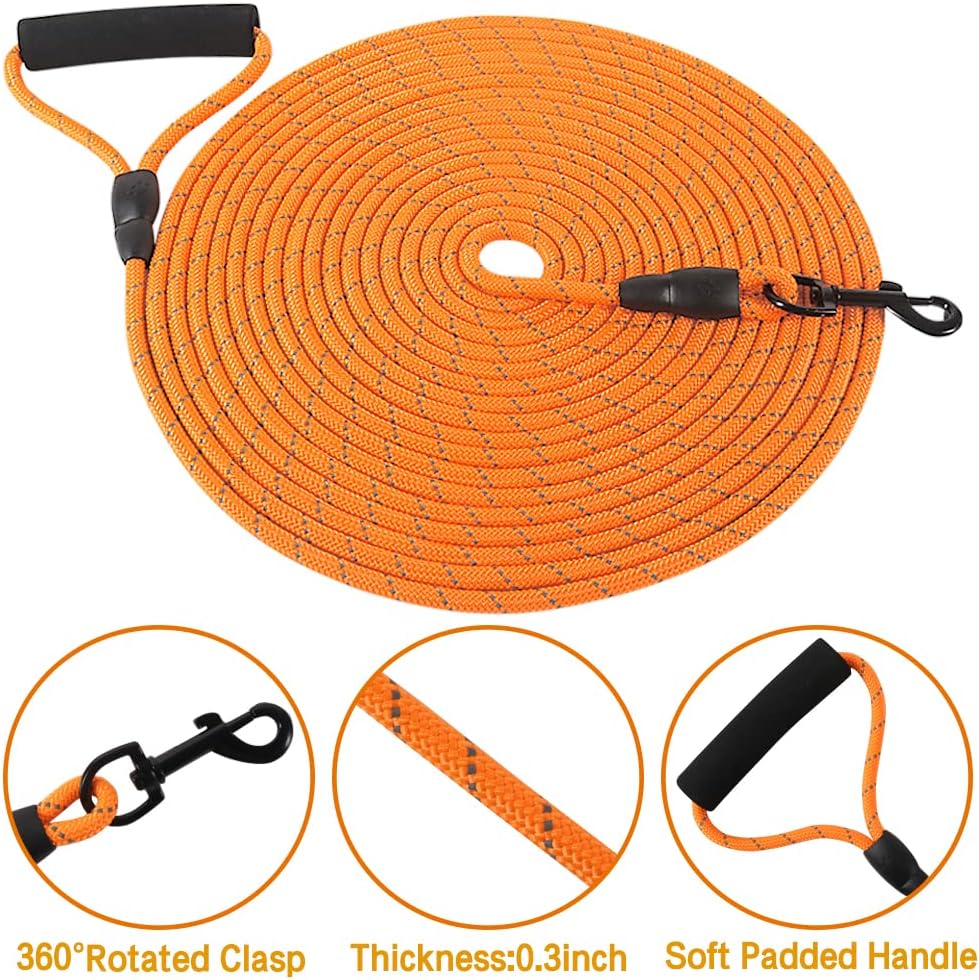 Vivifying Floating Long Dog Leash - 32ft / Orange - image 3