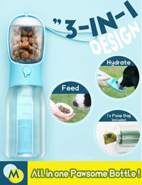Portable Water Bottle for Small Dogs - Blue / 20oz - image 2