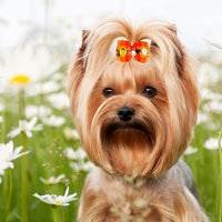 PET SHOW 20pcs Halloween Small Dog Hair Bows with Rubber Bands - 20pcs Halloween - image 4