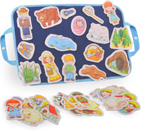 CHEFAN Felt Board for Toddlers, Felt Story Board - A Bear Hunt