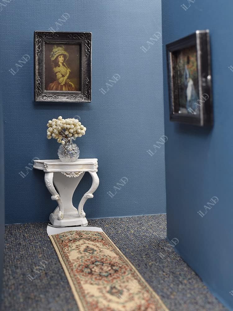 iLAND Dollhouse Rug 1/12 Scale Woven Miniature Carpet 2pcs Fragrance – Fun for Kids & Family - 2pcs Admiration - image 3