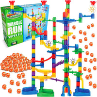 Marble Genius Marble Run Super Set, 150 Translucent Pieces - 150 Pieces - Super Set