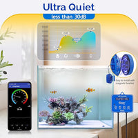 hygger Freshwater Saltwater Aquarium Wave Maker with Controller, Adjustable Flow Magnetic DC 24V Powerhead Circulation Pump 6 Wave Modes for 75-220 Gallon Coral Reef Tank 3400gph