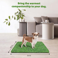 30 x 20 inches 2 Pack Fake Grass Pee for Dogs Artificial Grass Rug - 23.5 x 19.5 Inch (Pack of 1) - image 2
