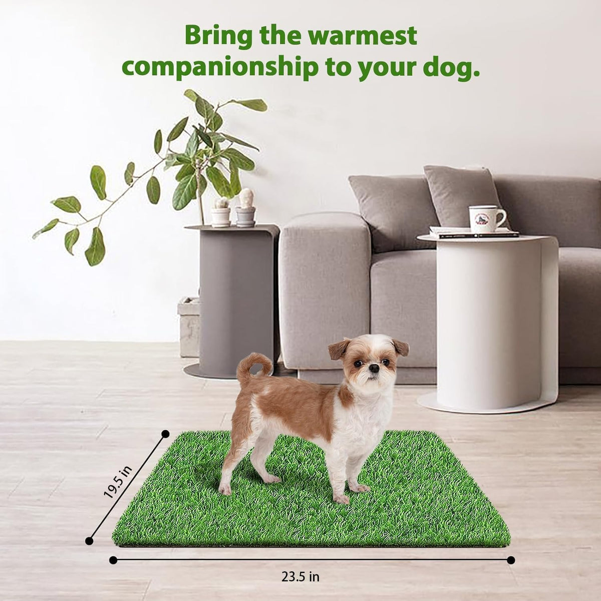 30 x 20 inches 2 Pack Fake Grass Pee for Dogs Artificial Grass Rug - 23.5 x 19.5 Inch (Pack of 1) - image 2