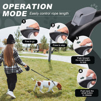 Retractable Dog Leash 20 FT Cord for Small Medium Dogs up to – Essentials for Dogs - Black - image 4
