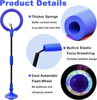 Hewog Skip Ball, Portable Foldable Colorful Flash Wheel Swing Ball, Kids Toys for Girls & Boys - Blue - image 4