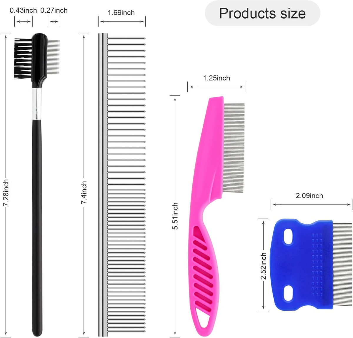 GUBCUB Pets Grooming Comb Kit for Small Dogs Puppies For Tear Stain - Pet Combs - image 2