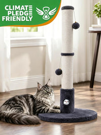 Funny Cat Scratching Posts Sturdy Scratcher Posts 33'' Off White – Essentials for Cats - Dark Grey / 33‘’ - image 2