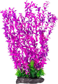 Hamiledyi Aquarium Plastic Plants Aquarium Decor Artificial Fish Tank Plants,Tall Fish Tank Decorations, Extra Large Aquarium Plant 20.4-inch Tall,1PCS