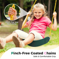Decorlife 2 pack green outdoor swing seats with 66 inch coated chains - view 4