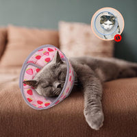 EXPAWLORER Cat Recovery Cone Collar- Soft Adjustable Pet Collar for After Surgery, Waterproof Elizabethan Protective Collar, Stop Licking Donut for Small Medium Kittens (Strawberries M (8.5-12 in))