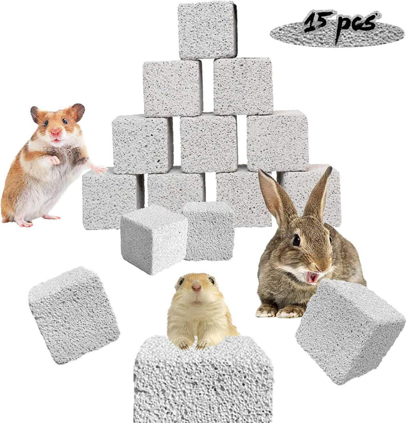 PINVNBY 15 Pcs Rabbits Lava Blocks Bunny Teeth Grinding Stone Small - 【15 PCS】