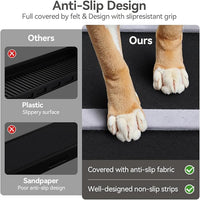 PawGiant Portable Dog Ramp for Bed, 39.4" L x 16.9" W Extra Wide Wooden Pet Ramp for Large Small Dogs, 5 Adjustable Heights from 14.5" to 26.3", Foldable Dog Ramp for Car Couch, Hold Up to 200LBS