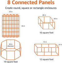 Amazon Basics Portable Foldable Octagonal Metal Exercise Dog Playpen - Single Door / 36"H - image 3