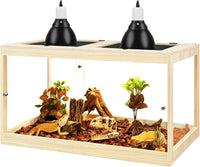 PROLEE 82 Gallon Bearded Dragon Tank - Oak / 31 Gallon (24x15.5x15.5 Inch)