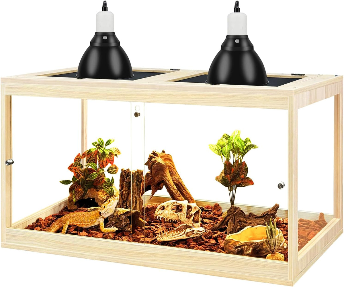 PROLEE 82 Gallon Bearded Dragon Tank - Oak / 31 Gallon (24x15.5x15.5 Inch)