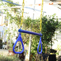 Take Me Away 18'' Trapeze Swing Bar Rings 48'' Heavy Duty Plastic - Blue - image 4