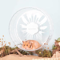 Bucatstate Hamster Exercise Wheel Super-Silent with Adjustable Base Dual-Bearing Cage Accessories Quiet Spinning Running Wheel for Dwarf Syrian Hamster Gerbils and Other Small Animals