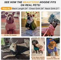 Small Dog Hoodie,Warm Winter Dog Sweater with Pocket & Leash Hole – Essentials for Dogs - Black / XL (Back: 24",Chest: 34", Neck: 21") - image 2