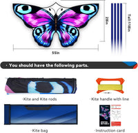 SGftre Colorful Butterfly Kite - purple - image 4