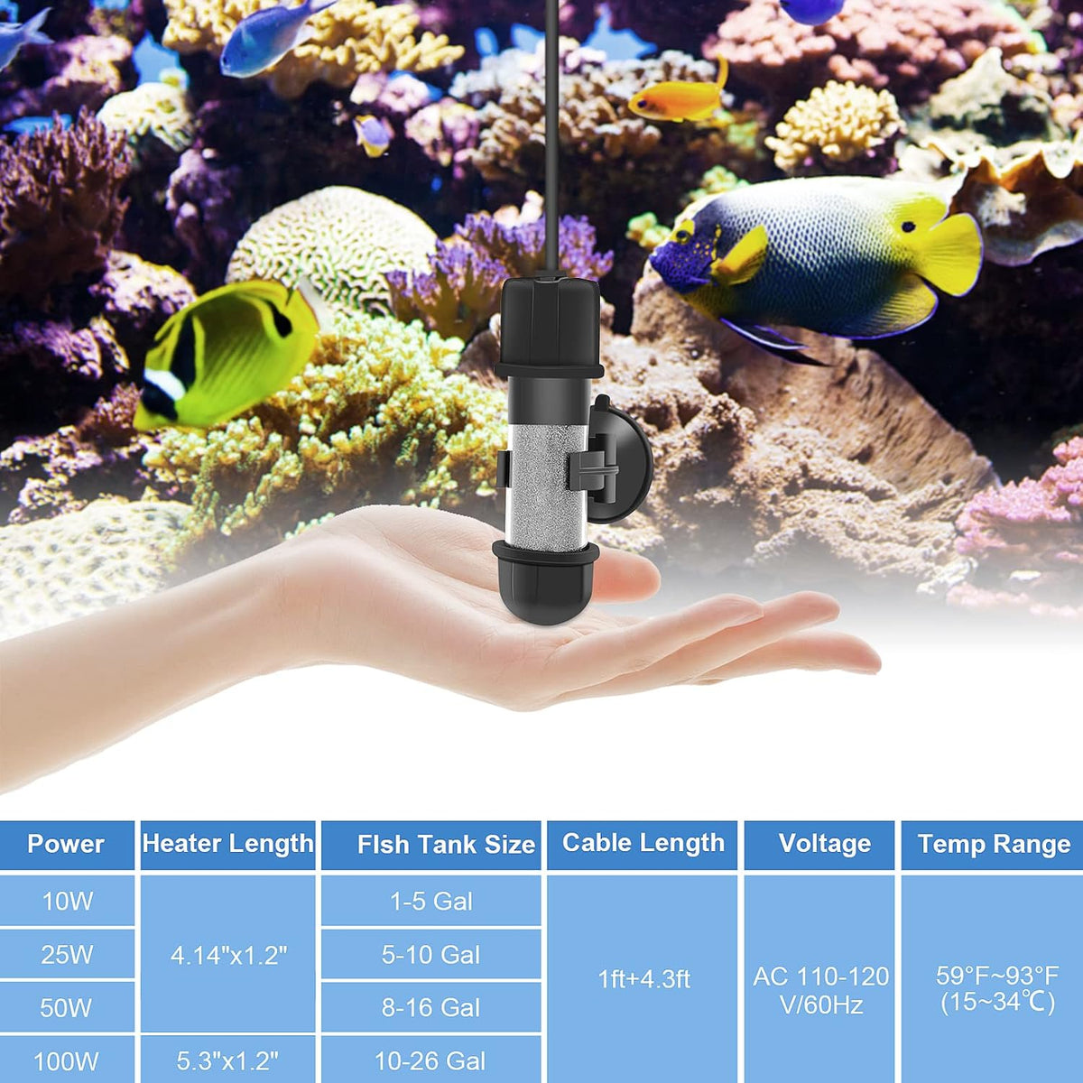hygger Small Aquarium Betta Heater - 25W - image 2