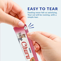 INABA Salmon Churu Cat Treats, Lickable, Squeezable Creamy Purée Cat Treat with Green Tea Extract & Taurine, 0.5 Ounces Each Tube, 24 Tubes (4 per Pack), Salmon with Chicken Recipe