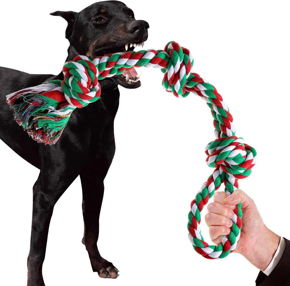 XIGOU Dog Rope Toys Indestructible Dog Toys - Red